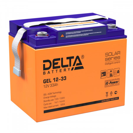 Аккумуляторная батарея Delta GEL 12-33  (33 А/ч / 12v)