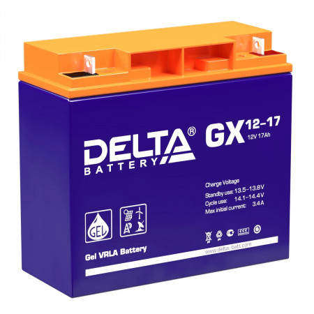 Гелевая аккумуляторная батарея Delta GX 12-17 (17 А/ч / 12v)