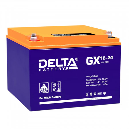 Гелевая аккумуляторная батарея Delta GX 12-24 (24 А/ч / 12v)