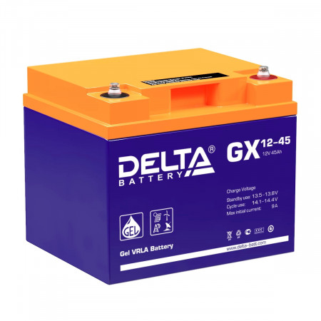 Гелевая аккумуляторная батарея Delta GX 12-45 (45 А/ч / 12v)