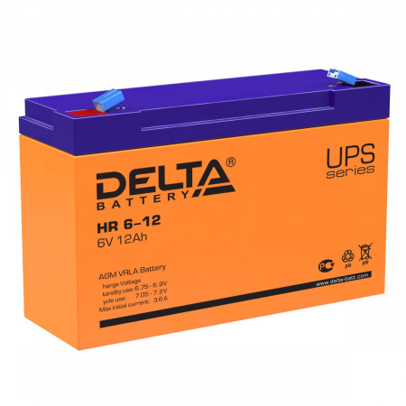 Аккумуляторная батарея Delta HR 6-12  (12 А/ч / 6v)