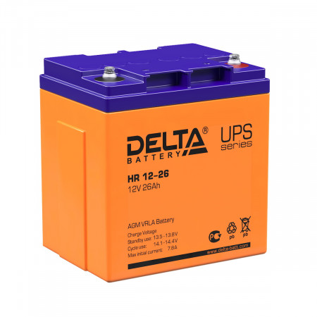 Аккумуляторная батарея Delta HR 12-26  (26 А/ч / 12v)
