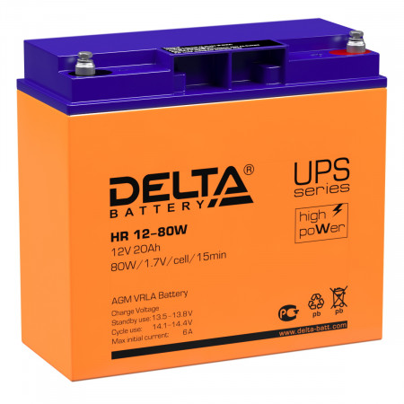 Аккумуляторная батарея Delta HR 12-80 W  (20 А/ч / 12v)