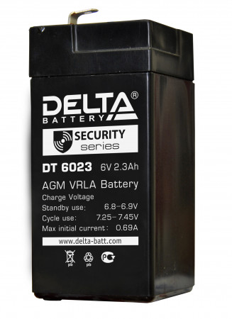 Аккумуляторная батарея Delta DT 6023  (2.3 А/ч / 6v)