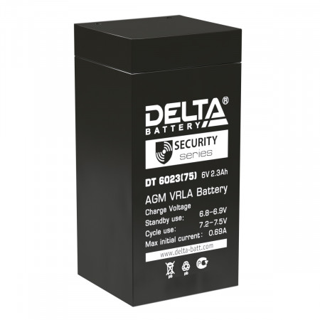Аккумуляторная батарея Delta DT 6023 (75) (2.3 А/ч / 6v) Аккумуляторная батарея Delta DT 6023 (75) (2.3 А/ч / 6v)