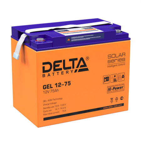 Аккумуляторная батарея Delta GEL 12-75  (75 А/ч / 12v)